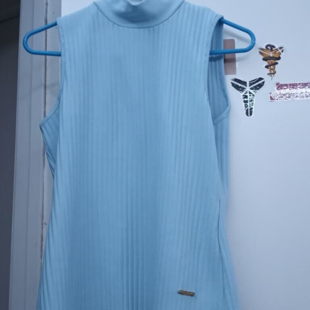 Turtle neck blue shirt